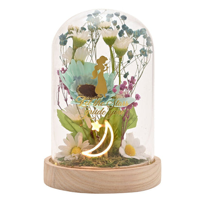 Disney Princess Jasmine florals in a clonche with neon light Nerdscape
