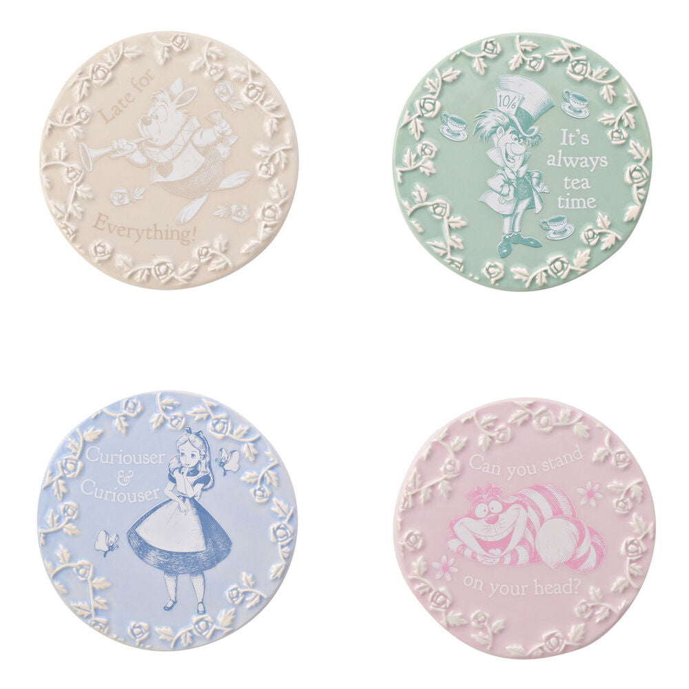 Disney Alice in Wonderland set of 4 coasters Nerdscape