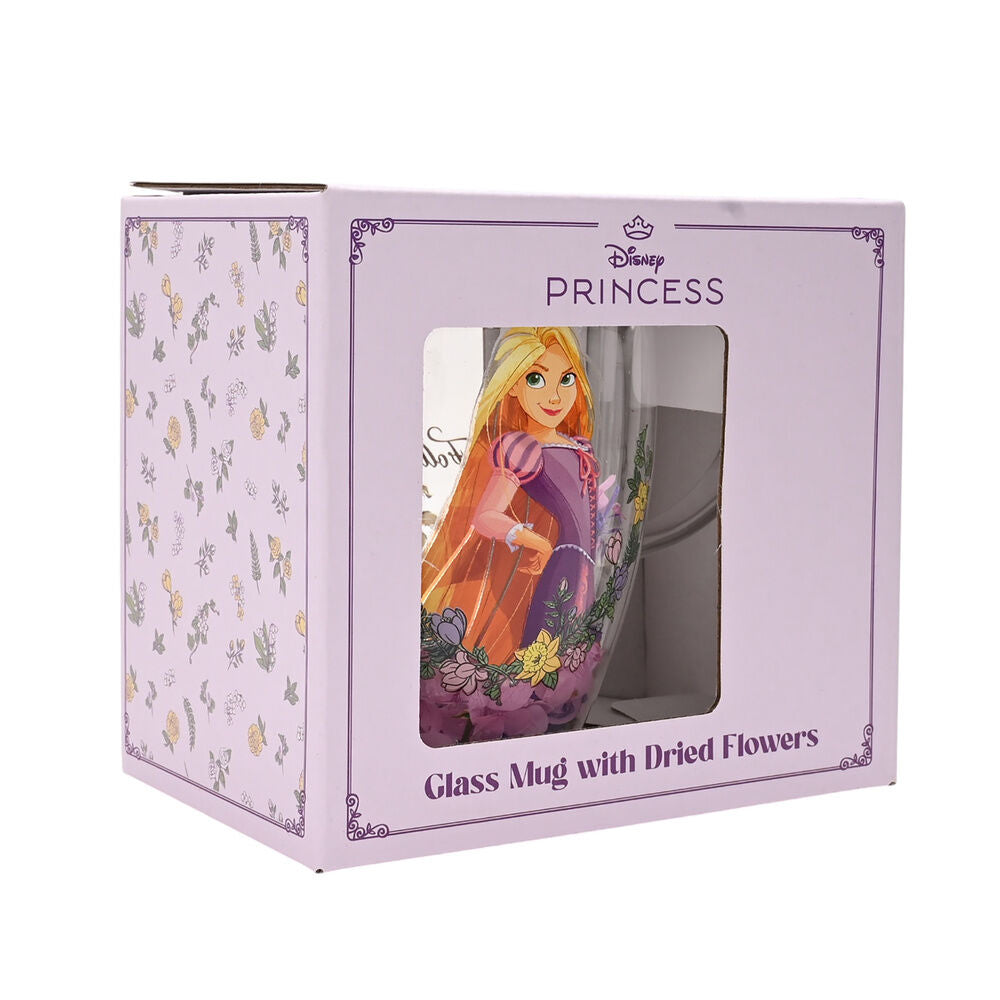 Disney Rapunzel floral decorative glass mug Nerdscape