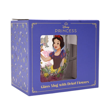 Disney Snow White floral decorative glass mug Nerdscape