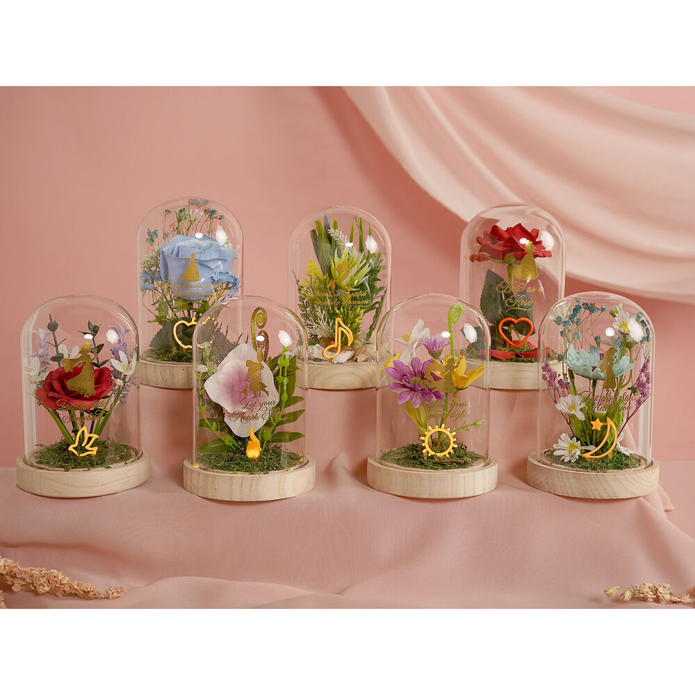 Disney Princess Rapunzel florals in a clonche with neon light Nerdscape
