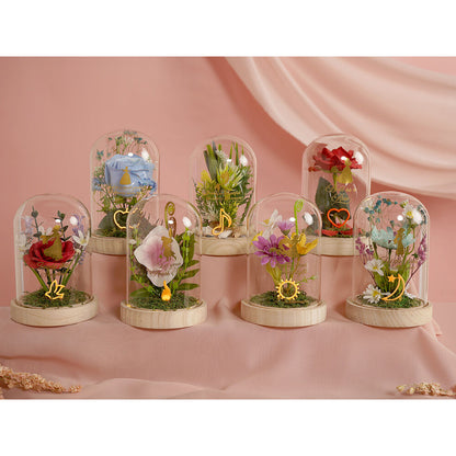 Disney Princess Cinderella florals in a clonche with neon light Nerdscape
