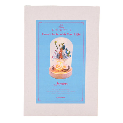 Disney Princess Jasmine florals in a clonche with neon light Nerdscape