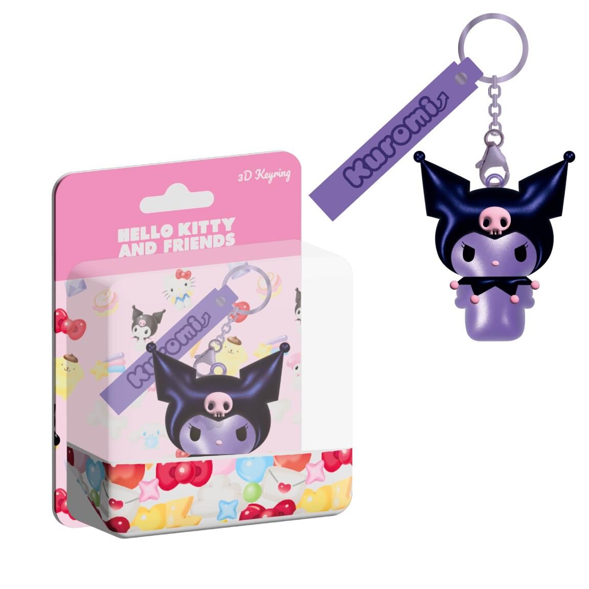 Hello Kitty Kuromi keychain Nerdscape