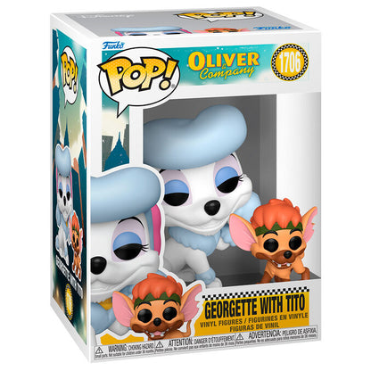 POP figure Disney Oliver & Company Georgette with Tito Nerdscape