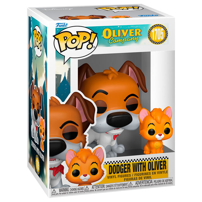 POP figure Disney Oliver & Company Dodger with Oliver 5 + 1 Chase Nerdscape