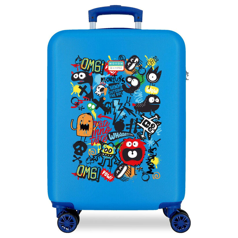 Movom Monsters Azulon ABS trolley suitcase 55cm Nerdscape