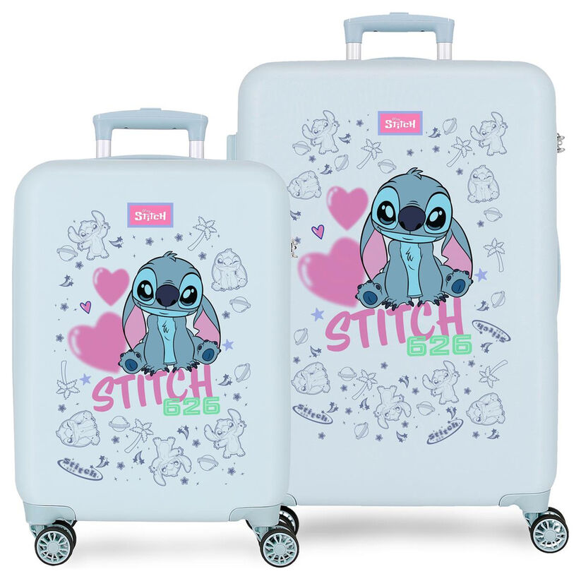 Disney Stitch Hearts ABS 2-piece trolley suitcase set 55/65cm Nerdscape