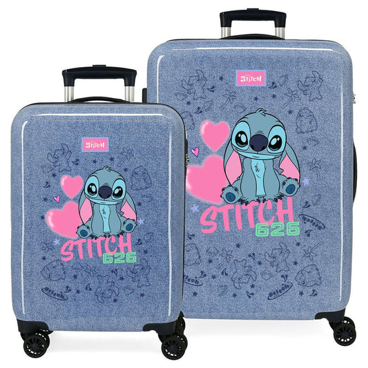 Disney Stitch Hearts ABS 2-piece trolley suitcase set 55/65cm Nerdscape