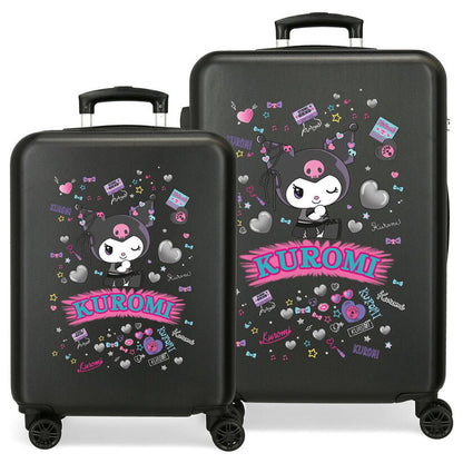 Hello Kitty Kuromi Retropop ABS 2-piece trolley suitcase set 55/65cm Nerdscape