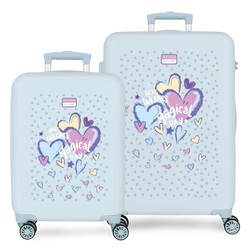 Movom Best Wishes ABS 2-piece trolley suitcase set 55/65cm Nerdscape