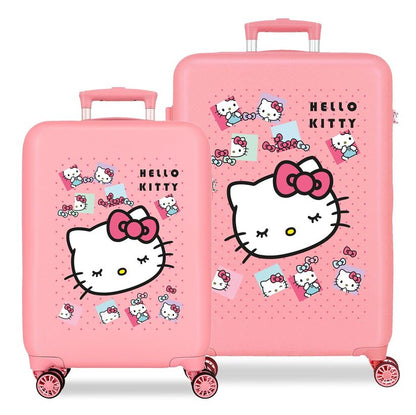 Hello Kitty Bows ABS 2-piece trolley suitcase set 55/65cm Nerdscape