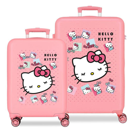 Hello Kitty Bows ABS 2-piece trolley suitcase set 55/65cm Nerdscape