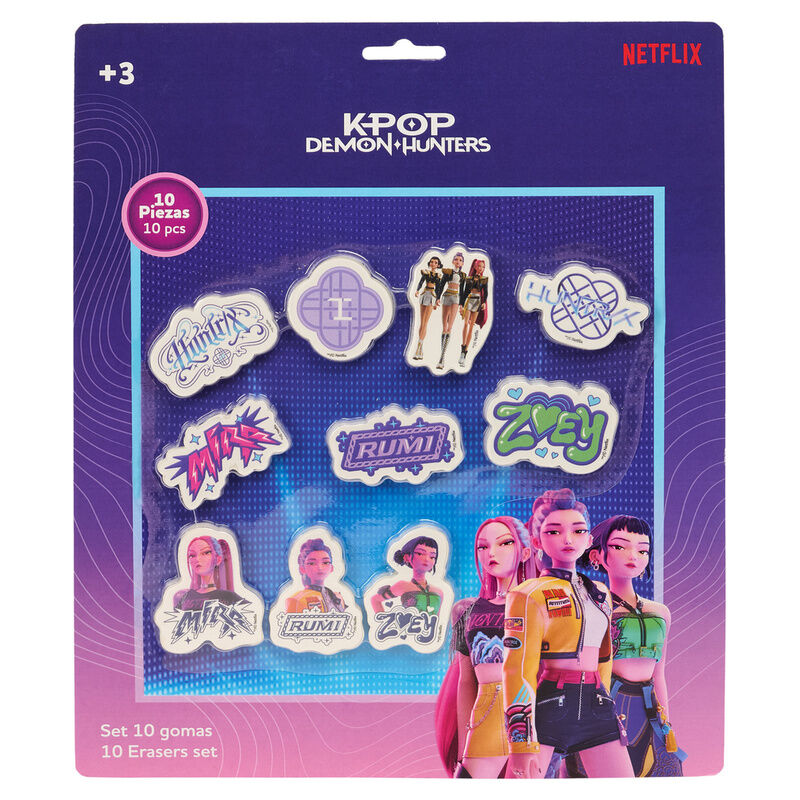 Kpop Demon Hunters Stationery erasers set