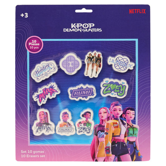 Kpop Demon Hunters Stationery erasers set Nerdscape