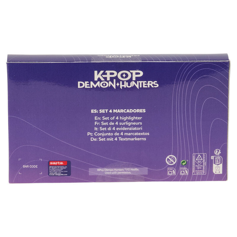 Kpop Demon Hunters Stationery assorted highlighter set Nerdscape