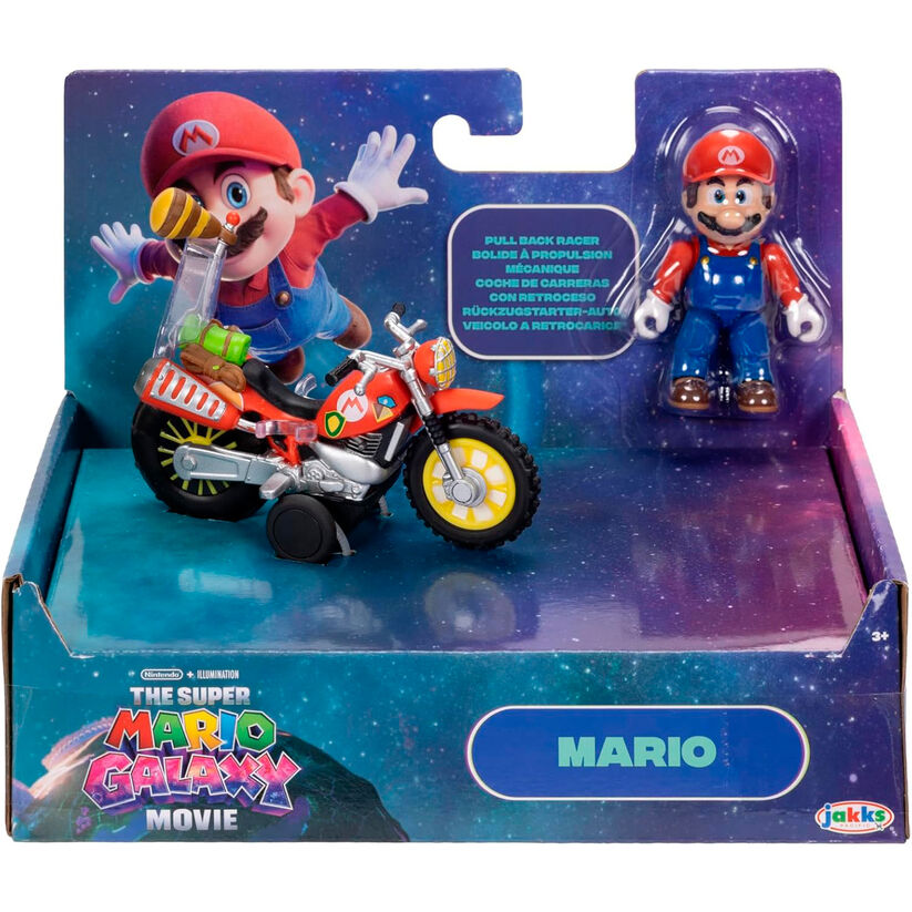 Super Mario Bros - Super Mario Galaxy Movie Figure + vehicle Nerdscape