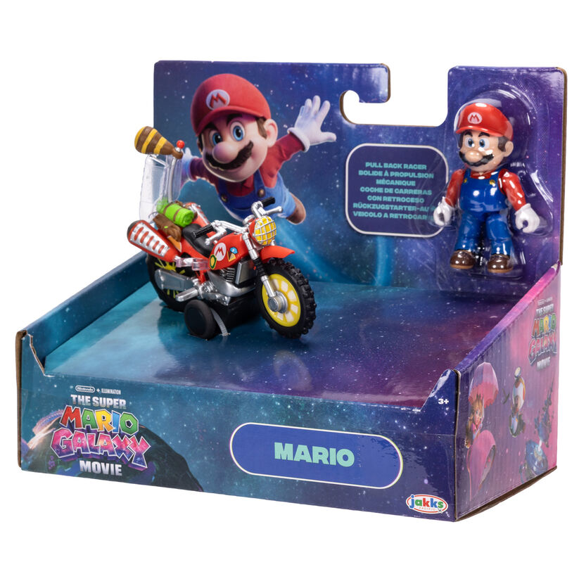 Nerdscape Super Mario Bros Mario & Luigi Super Mario Galaxy Figura da Collezione con Veicolo
