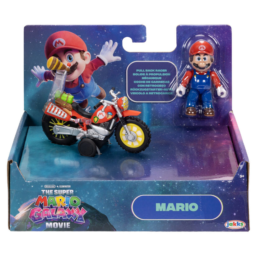 Nerdscape Super Mario Bros Mario & Luigi Super Mario Galaxy Figura da Collezione con Veicolo