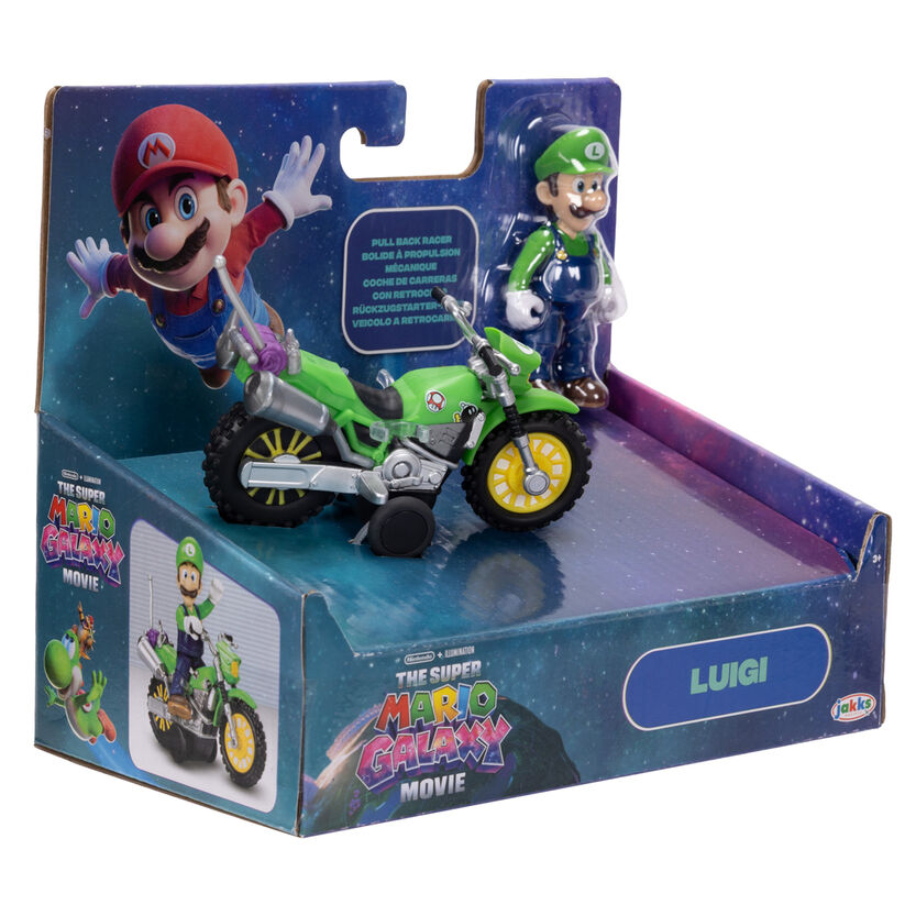 Nerdscape Super Mario Bros Mario & Luigi Super Mario Galaxy Figura da Collezione con Veicolo