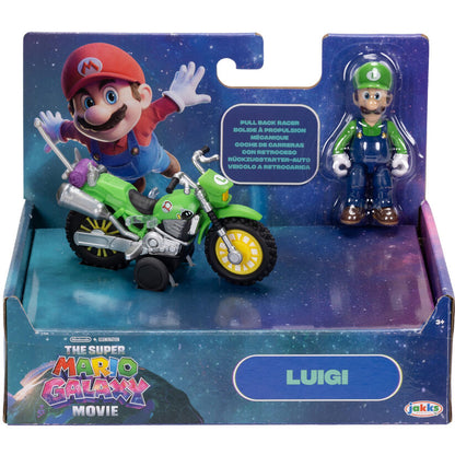 Nerdscape Super Mario Bros Mario & Luigi Super Mario Galaxy Figura da Collezione con Veicolo