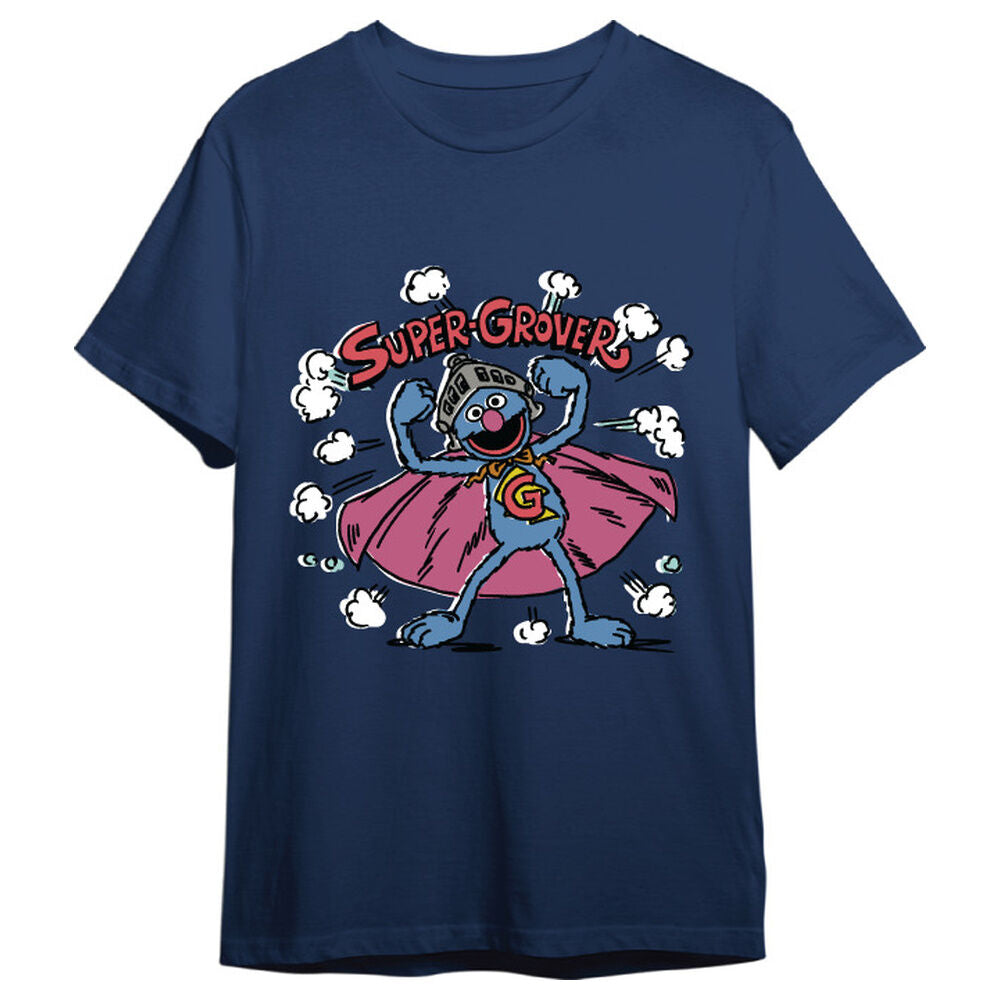 Sesame Street Super Grover adult t-shirt Nerdscape
