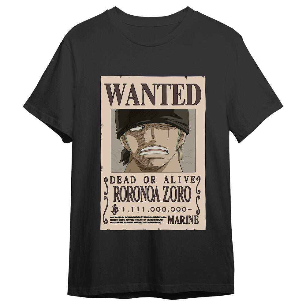 One Piece Roronoa Zoro Wanted adult t-shirt Nerdscape