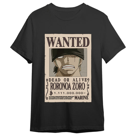 One Piece Roronoa Zoro Wanted adult t-shirt