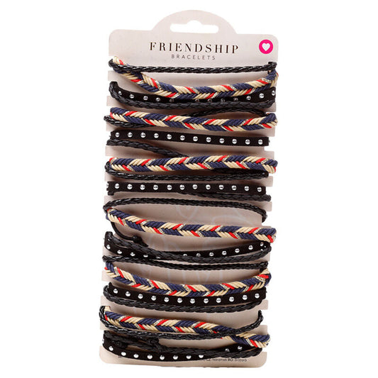 Boho braided and woven assorted bracelet Nerdscape