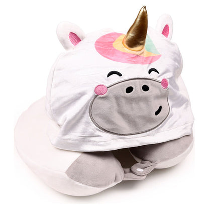 Hoodeazzz Astra The Unicorn hooded travel pillow