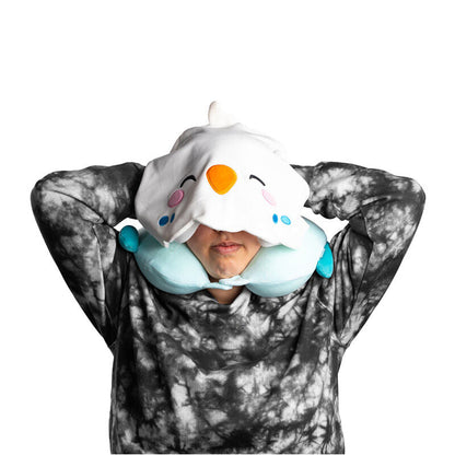 Hoodeazzz Kiki The Parakeet hooded travel pillow Nerdscape