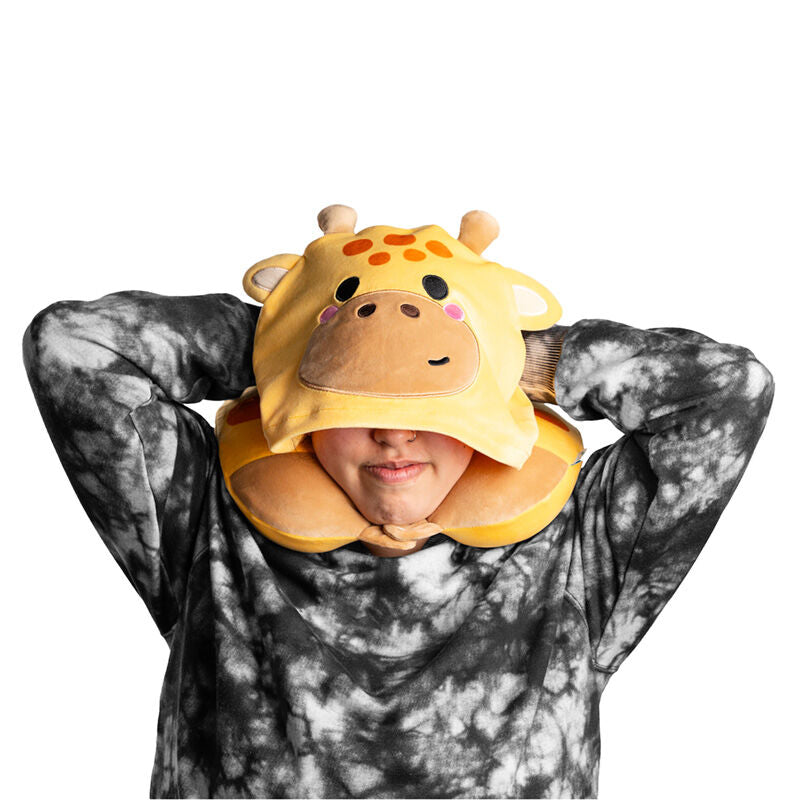 Hoodeazzz Raffi The Giraffe hooded travel pillow Nerdscape