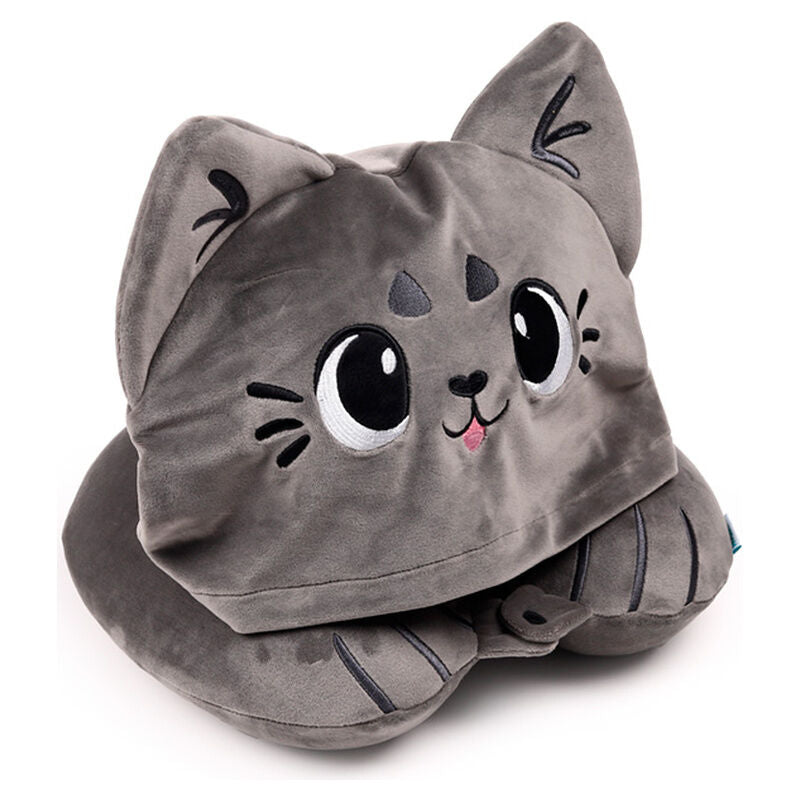 Hoodeazzz Cats Beans & Co hooded travel pillow