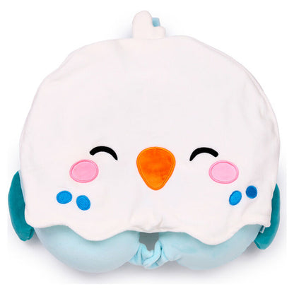 Hoodeazzz Kiki The Parakeet hooded travel pillow Nerdscape