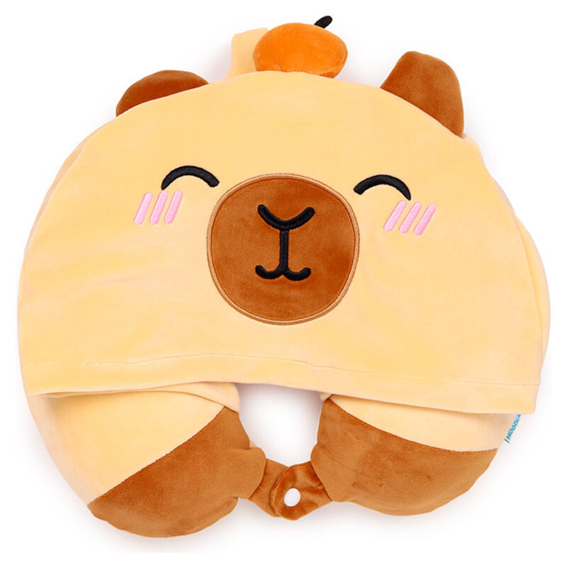 Hoodeazzz Duke The Capibara hooded travel pillow