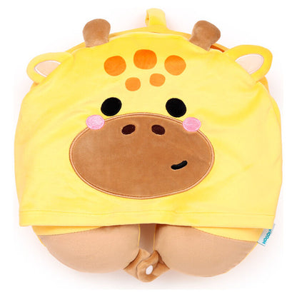 Hoodeazzz Raffi The Giraffe hooded travel pillow Nerdscape