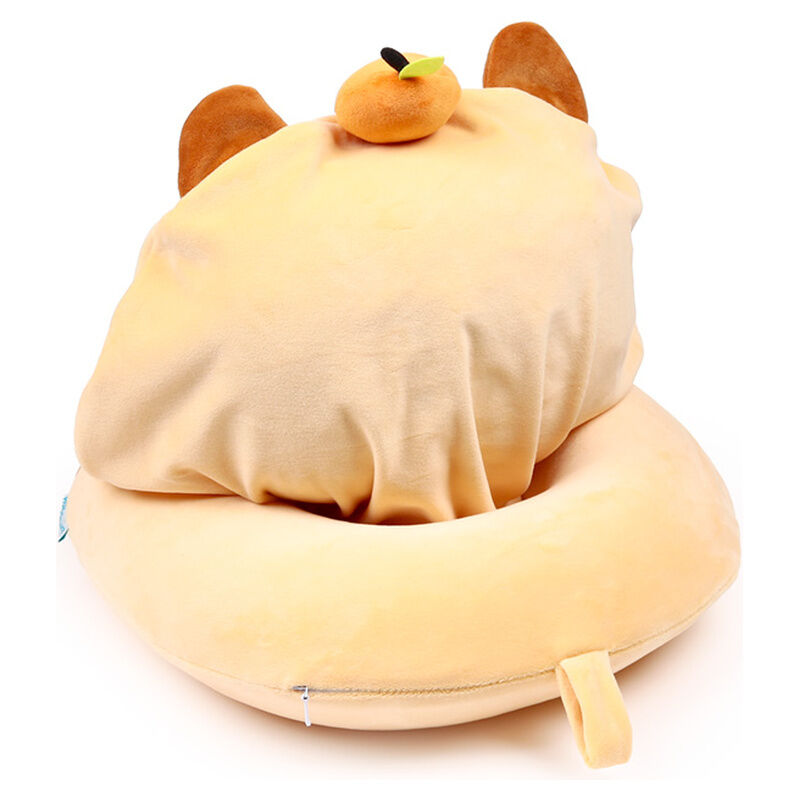 Hoodeazzz Duke The Capibara hooded travel pillow