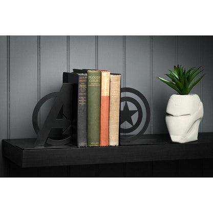 Marven Avengers Captain America metal bookends Nerdscape