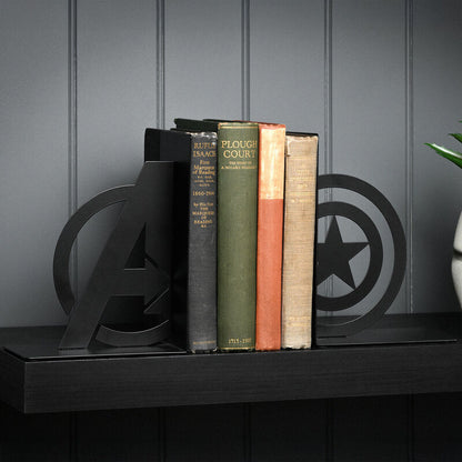 Marven Avengers Captain America metal bookends Nerdscape