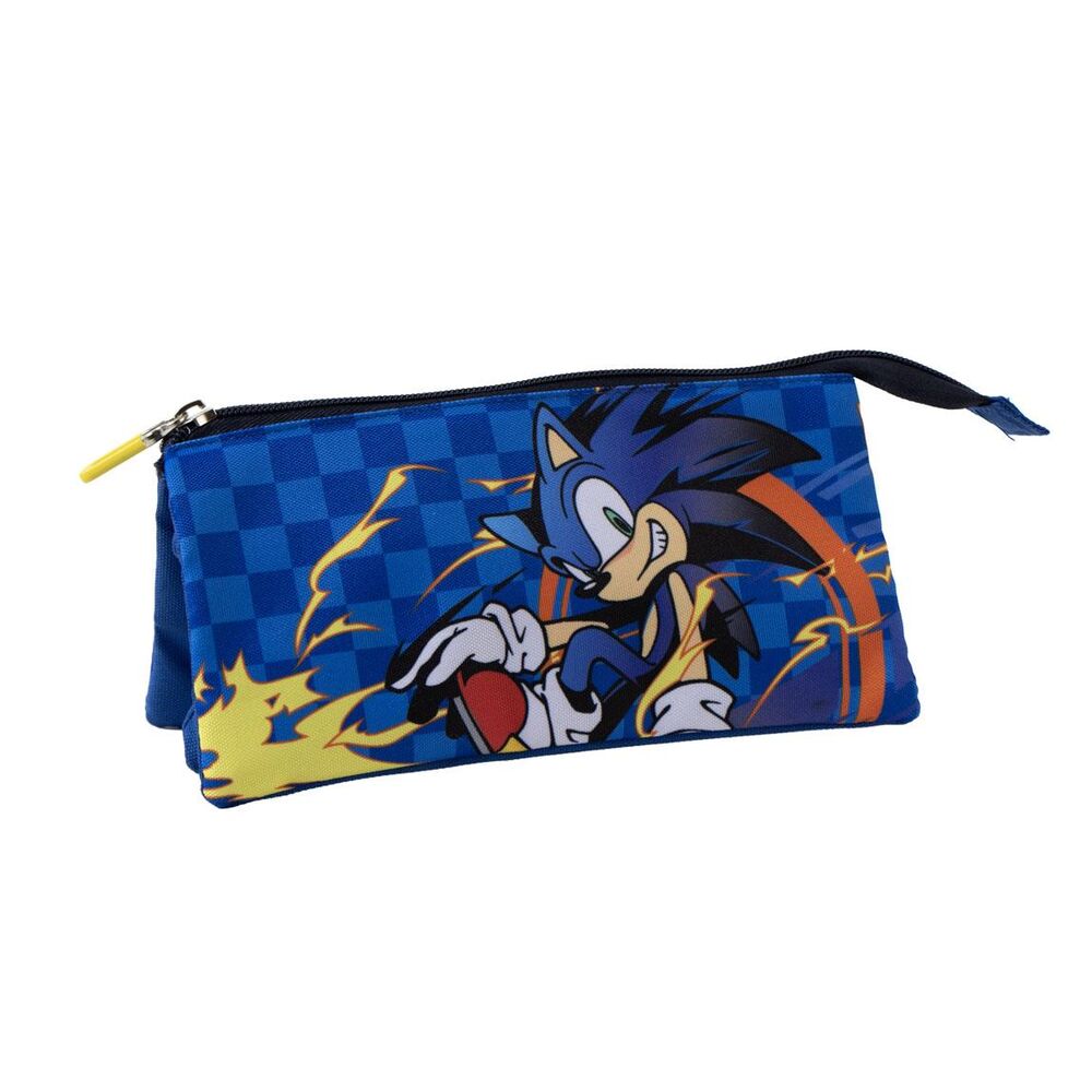 Sonic the Hedgehog triple pencil case Nerdscape