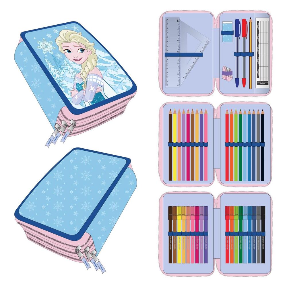 Disney Frozen Elsa triple pencil case Nerdscape