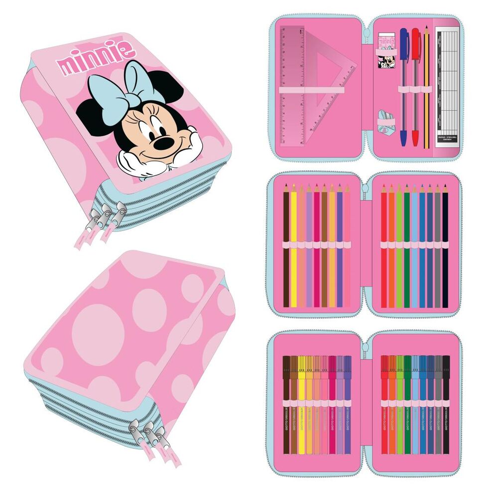 Disney Minnie triple pencil case Nerdscape