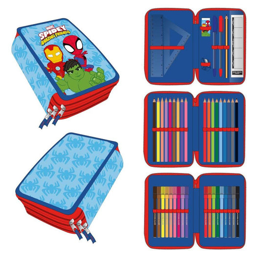 Marvel Spidey triple pencil case Nerdscape
