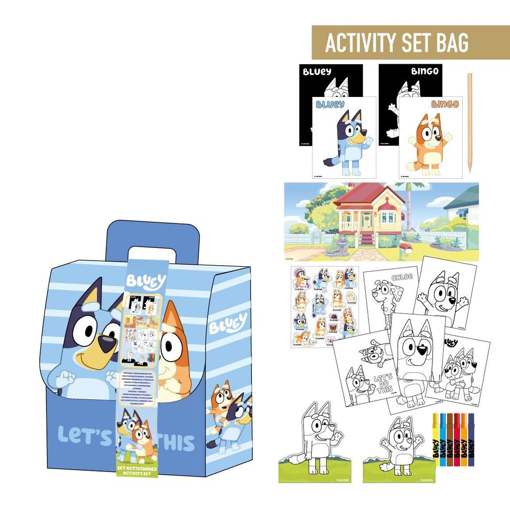 Bluey Colouring backpack set Nerdscape