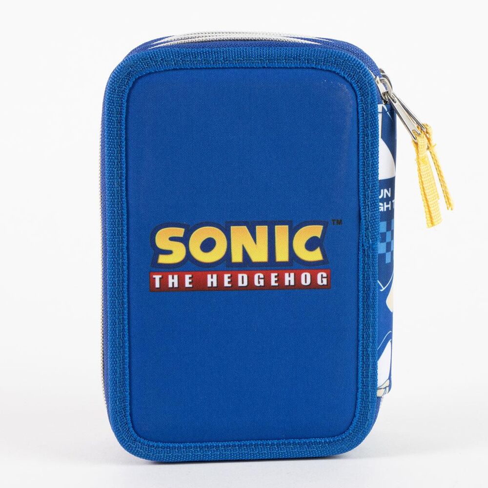 Sonic the Hedgehog triple pencil case Nerdscape