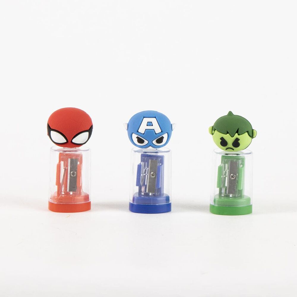 Marvel Avengers assorted pencil sharpener with container Nerdscape