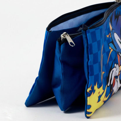 Sonic the Hedgehog triple pencil case Nerdscape