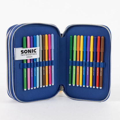 Sonic the Hedgehog triple pencil case Nerdscape
