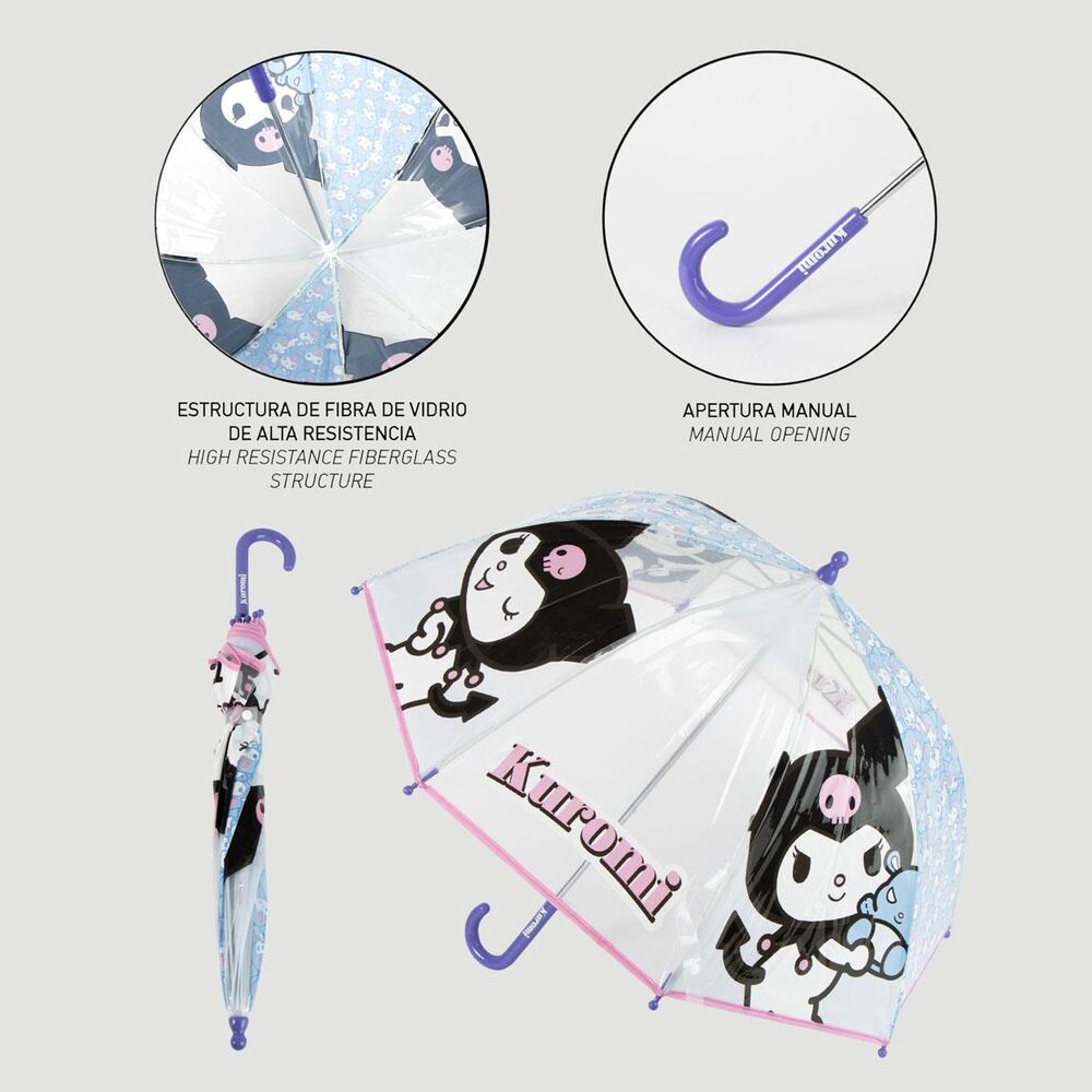 Hello Kitty Kuromi POE manual umbrella Nerdscape