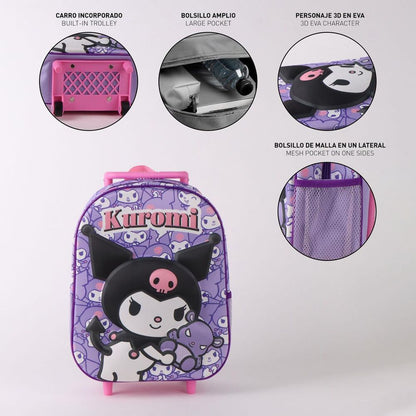 Hello Kitty Kuromi 3D trolley 30cm Nerdscape